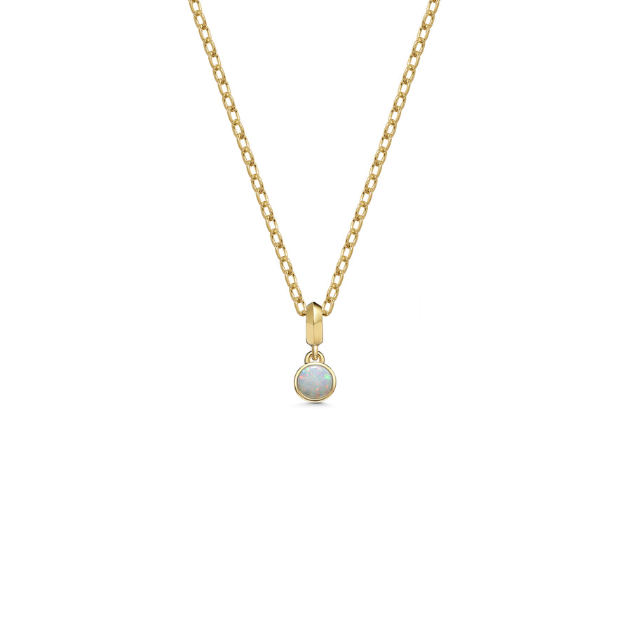 The LARGE DROPLET OPAL NECKLACE by East London jeweller Rachel Boston | Discover our collections of unique and timeless engagement rings, wedding rings, and modern fine jewellery. - Rachel Boston Jewellery