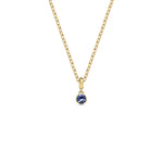 LARGE DROPLET TANZANITE NECKLACE
