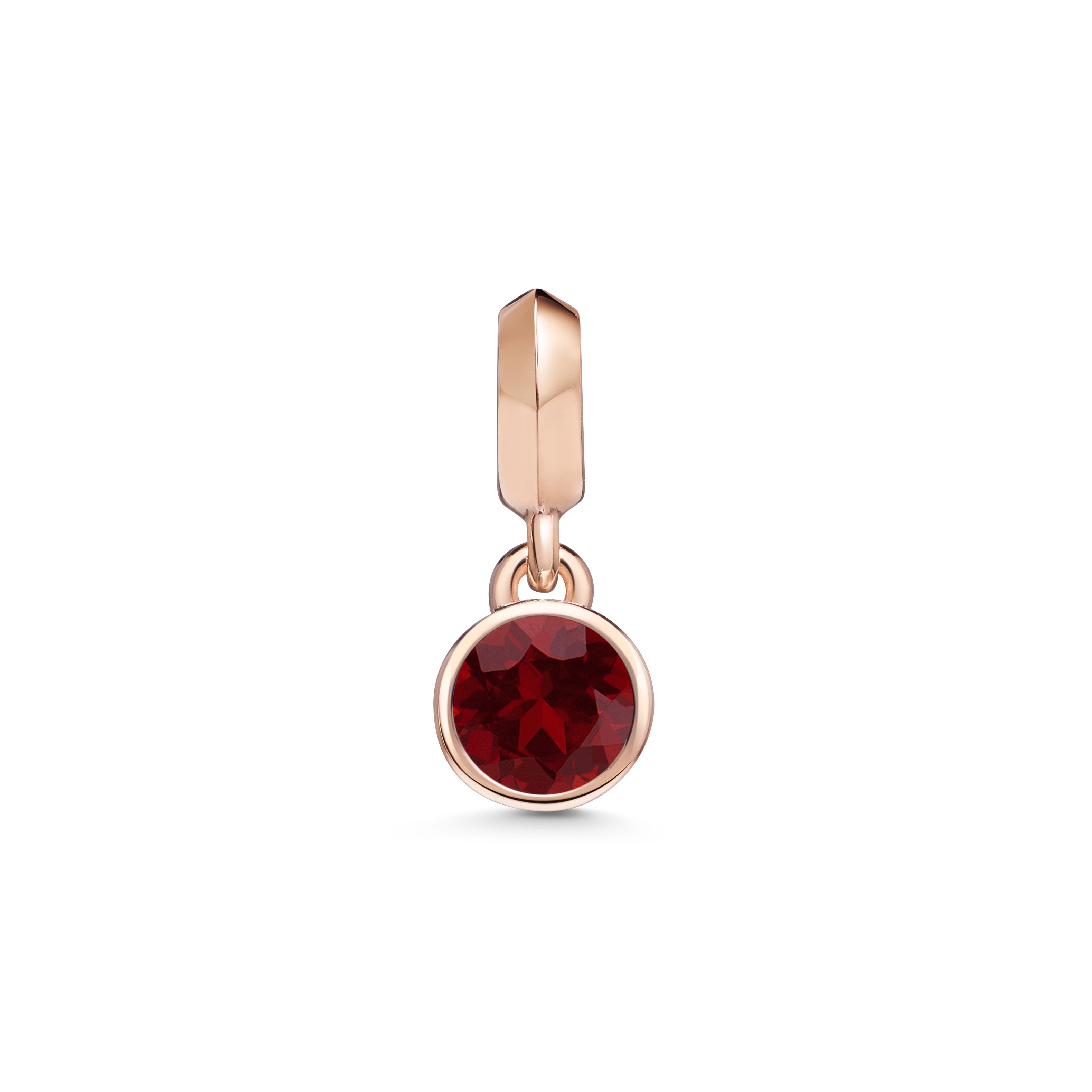 The Large Droplet Garnet Necklace by East London jeweller Rachel Boston | Discover our collections of unique and timeless engagement rings, wedding rings, and modern fine jewellery.