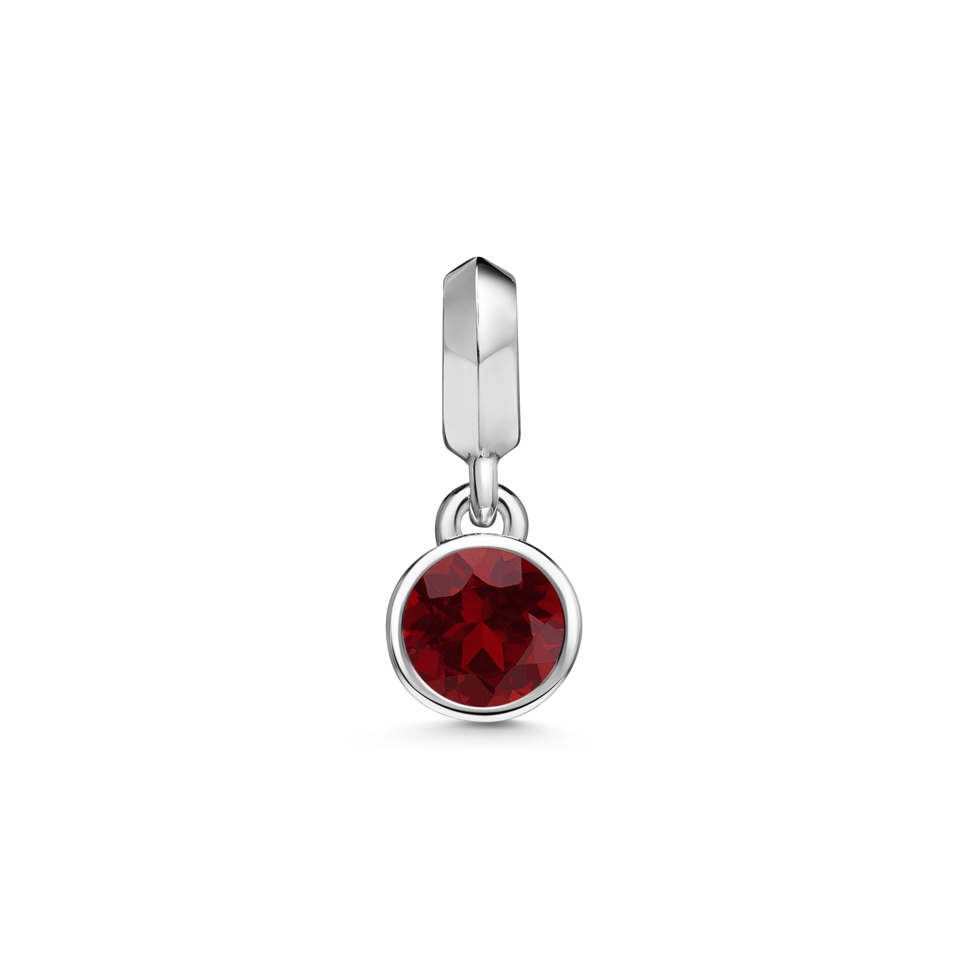 The Large Droplet Garnet Necklace by East London jeweller Rachel Boston | Discover our collections of unique and timeless engagement rings, wedding rings, and modern fine jewellery.