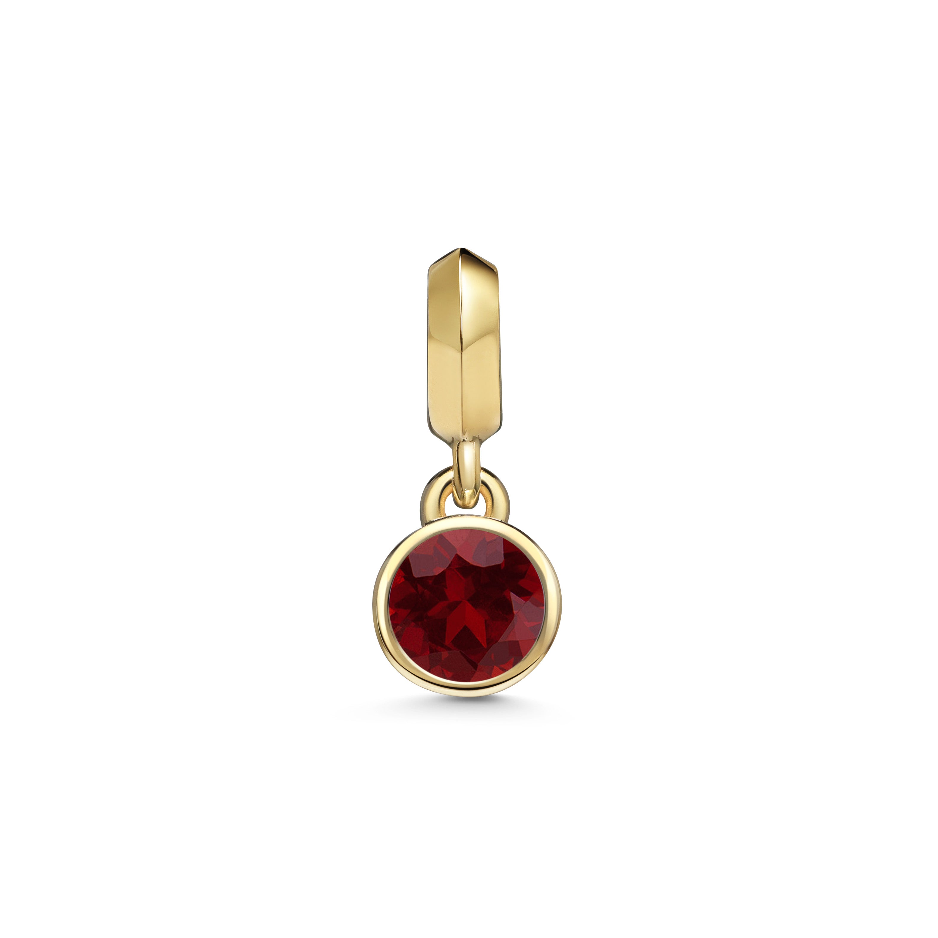 The Large Droplet Garnet Necklace by East London jeweller Rachel Boston | Discover our collections of unique and timeless engagement rings, wedding rings, and modern fine jewellery.