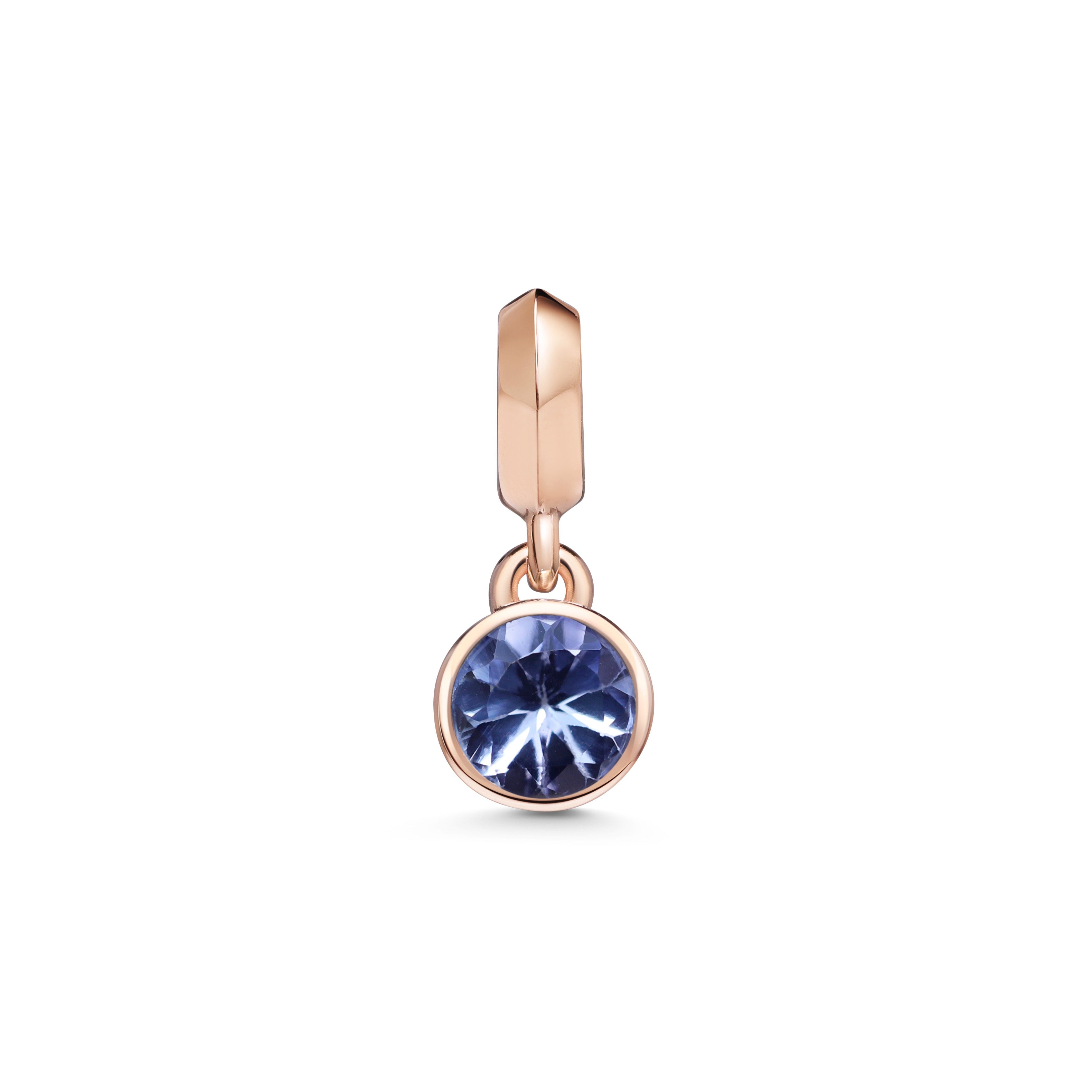 The Large Droplet Tanzanite Necklace by East London jeweller Rachel Boston | Discover our collections of unique and timeless engagement rings, wedding rings, and modern fine jewellery.