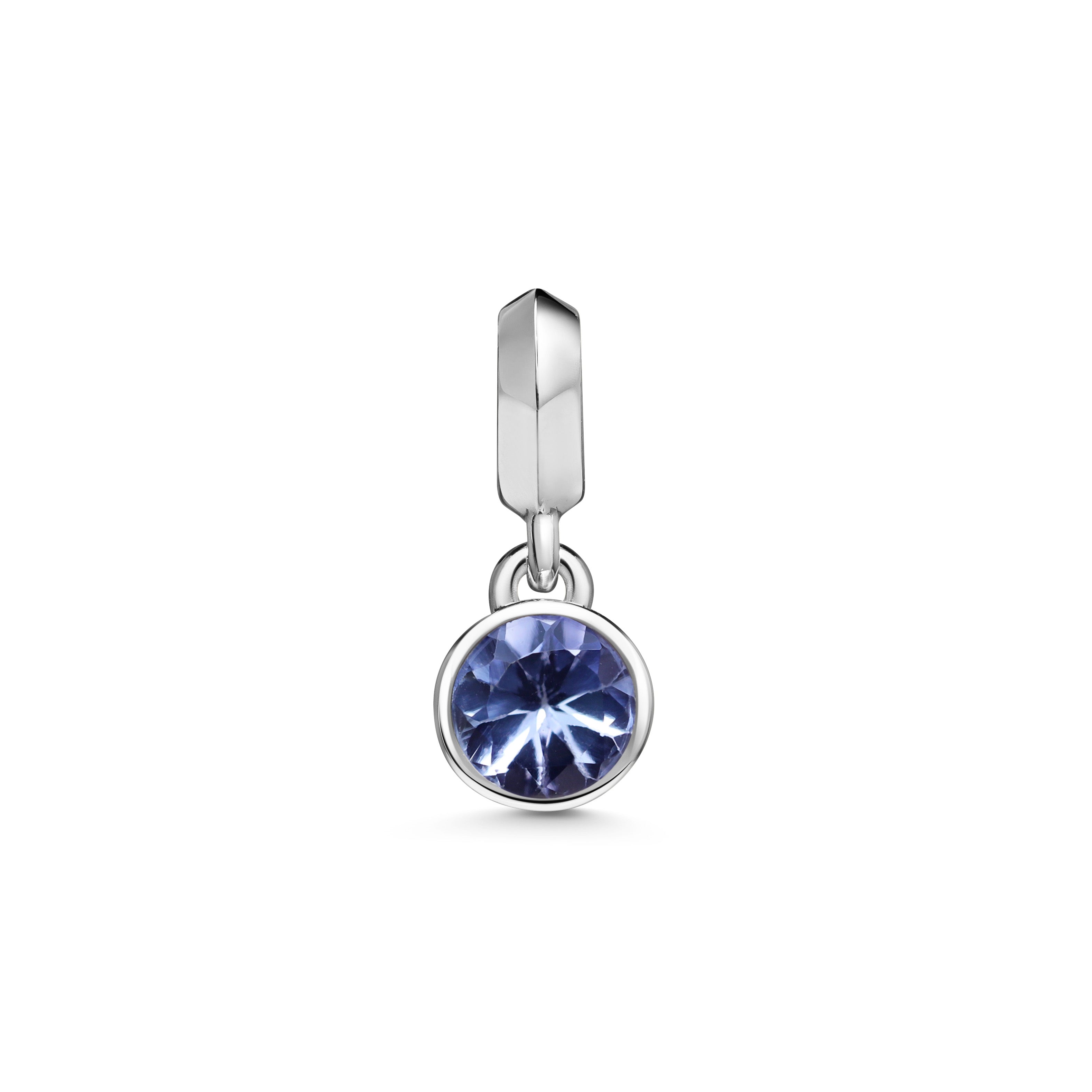 The Large Droplet Tanzanite Necklace by East London jeweller Rachel Boston | Discover our collections of unique and timeless engagement rings, wedding rings, and modern fine jewellery.