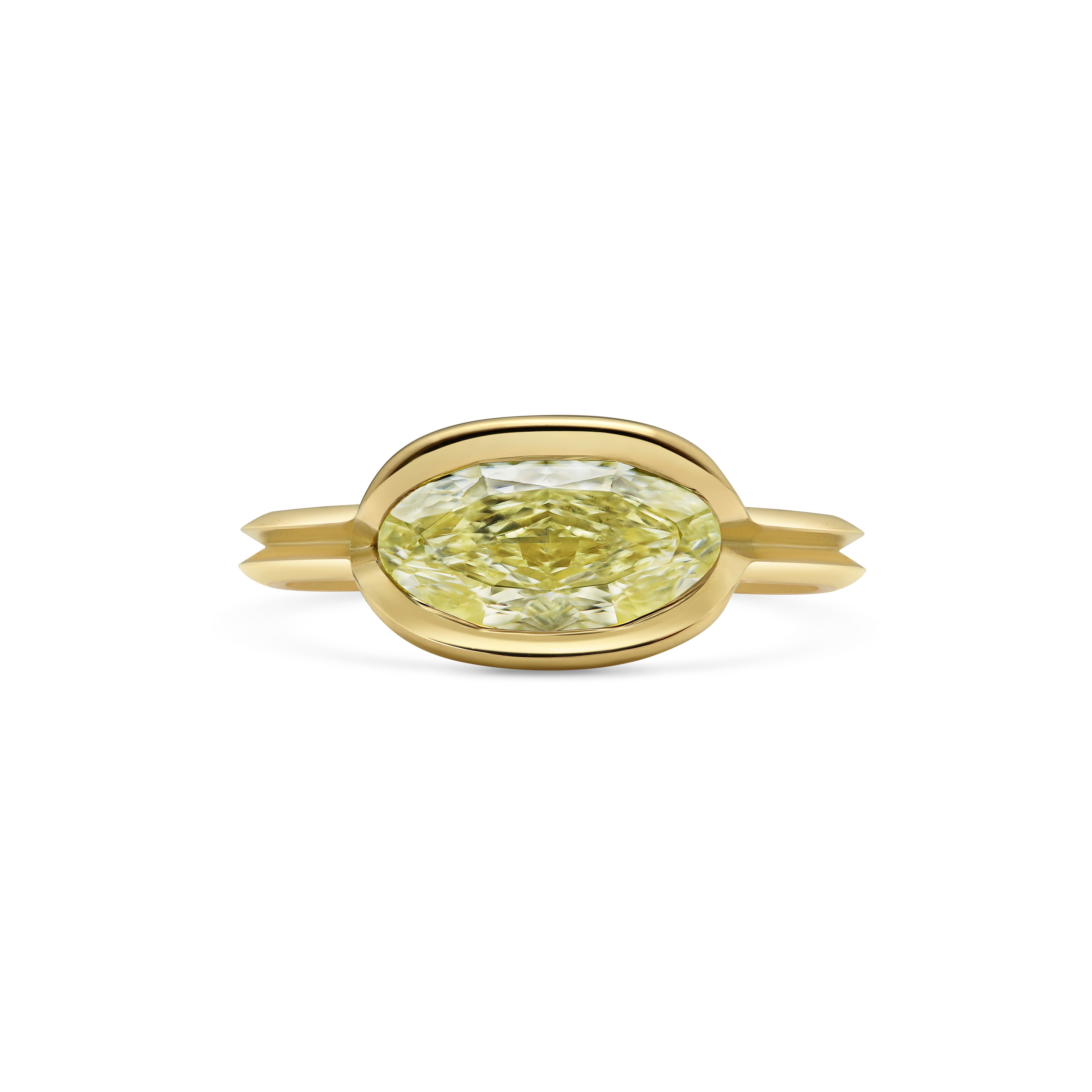 The Lumen Ring by East London jeweller Rachel Boston | Discover our collections of unique and timeless engagement rings, wedding rings, and modern fine jewellery.