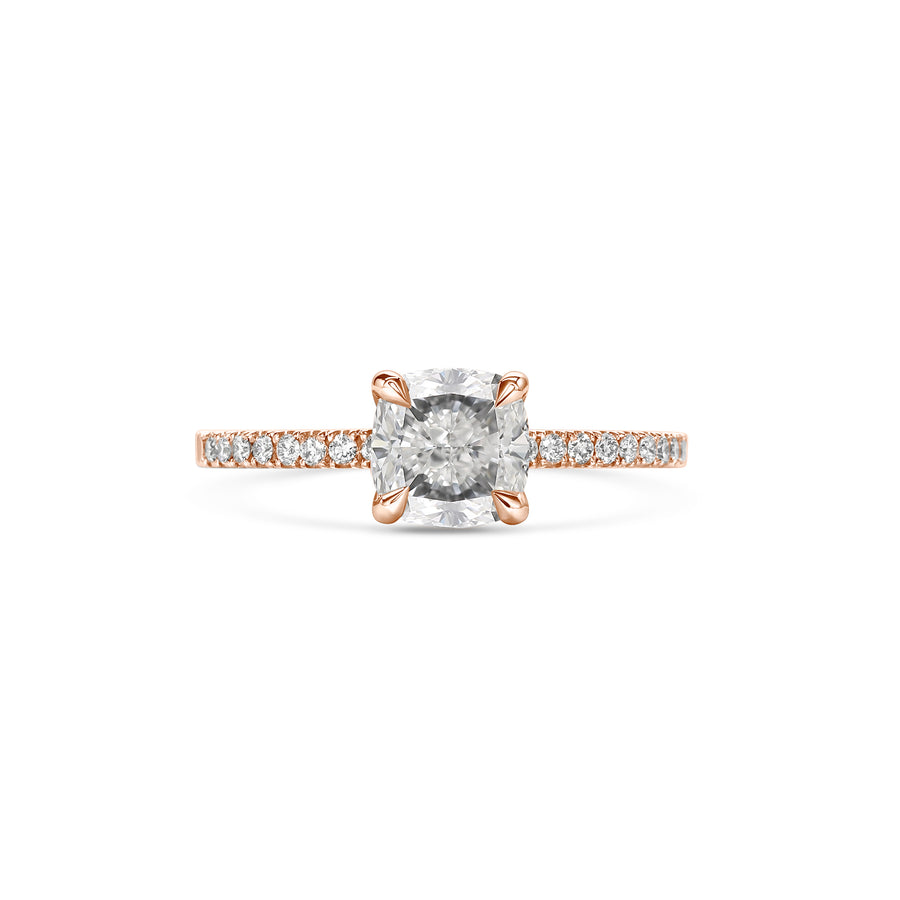 The Luna Ring - Cushion Cut by East London jeweller Rachel Boston | Discover our collections of unique and timeless engagement rings, wedding rings, and modern fine jewellery. - Rachel Boston Jewellery