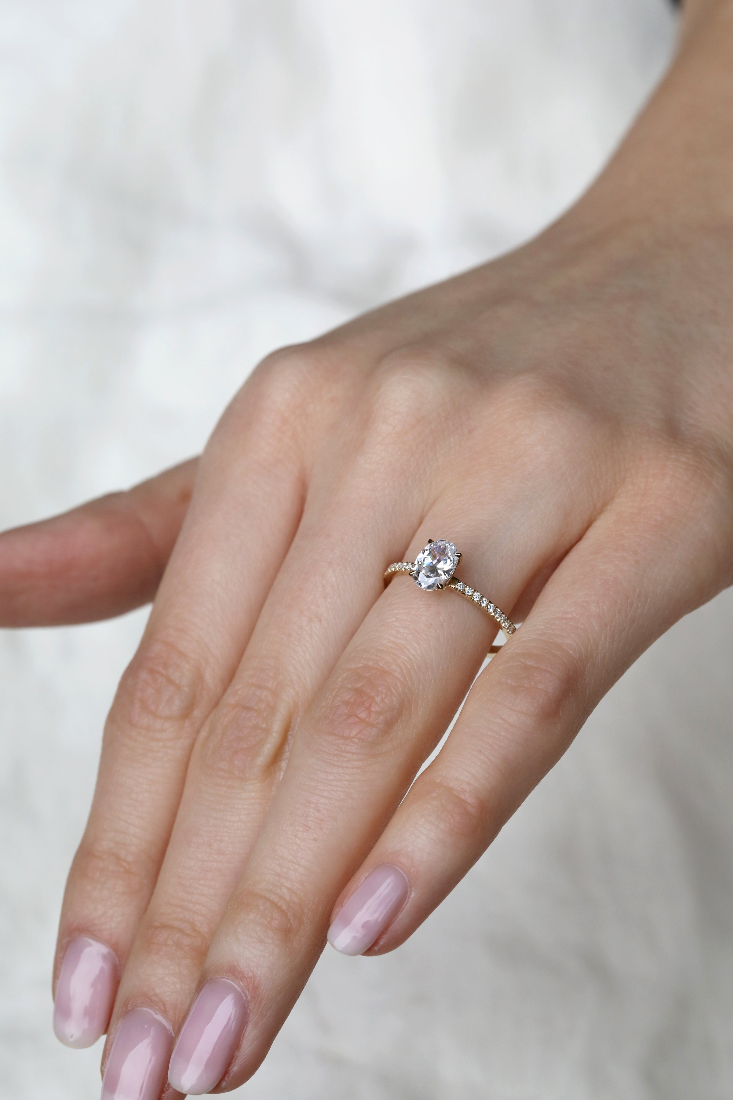 The Luna Ring - Oval Cut by East London jeweller Rachel Boston | Discover our collections of unique and timeless engagement rings, wedding rings, and modern fine jewellery.
