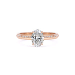 Lyra Ring with Diamonds - Oval Cut