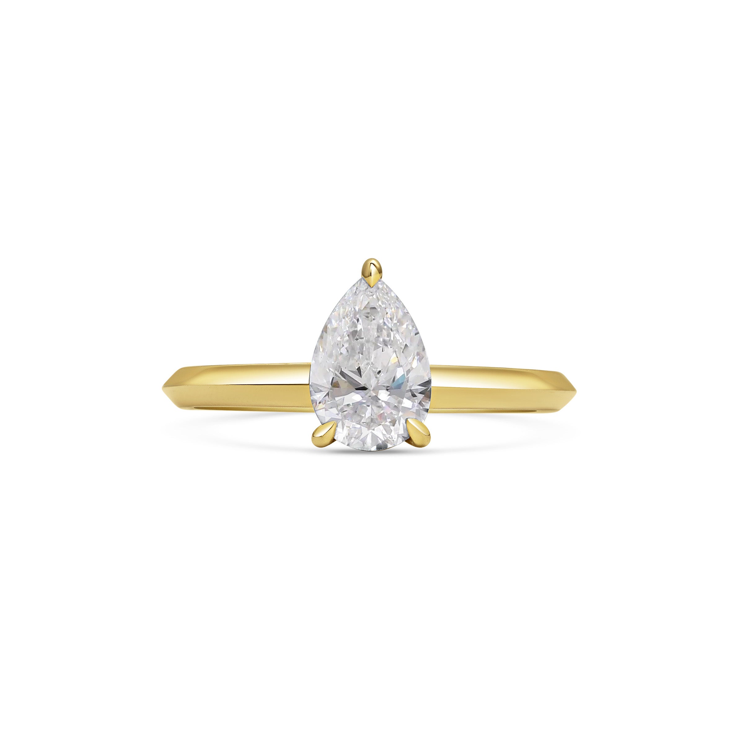 The Lyra Ring - Pear Cut by East London jeweller Rachel Boston | Discover our collections of unique and timeless engagement rings, wedding rings, and modern fine jewellery.