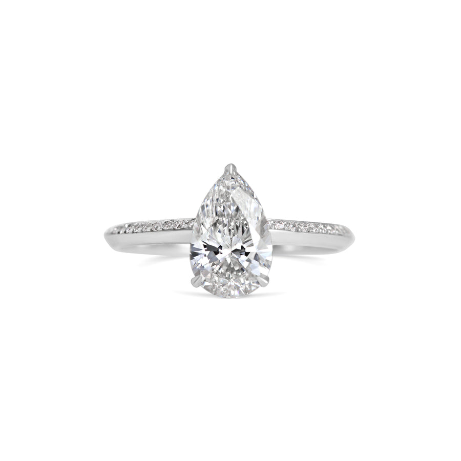 The Lyra Ring with Diamonds - Pear Cut by East London jeweller Rachel Boston | Discover our collections of unique and timeless engagement rings, wedding rings, and modern fine jewellery. - Rachel Boston Jewellery