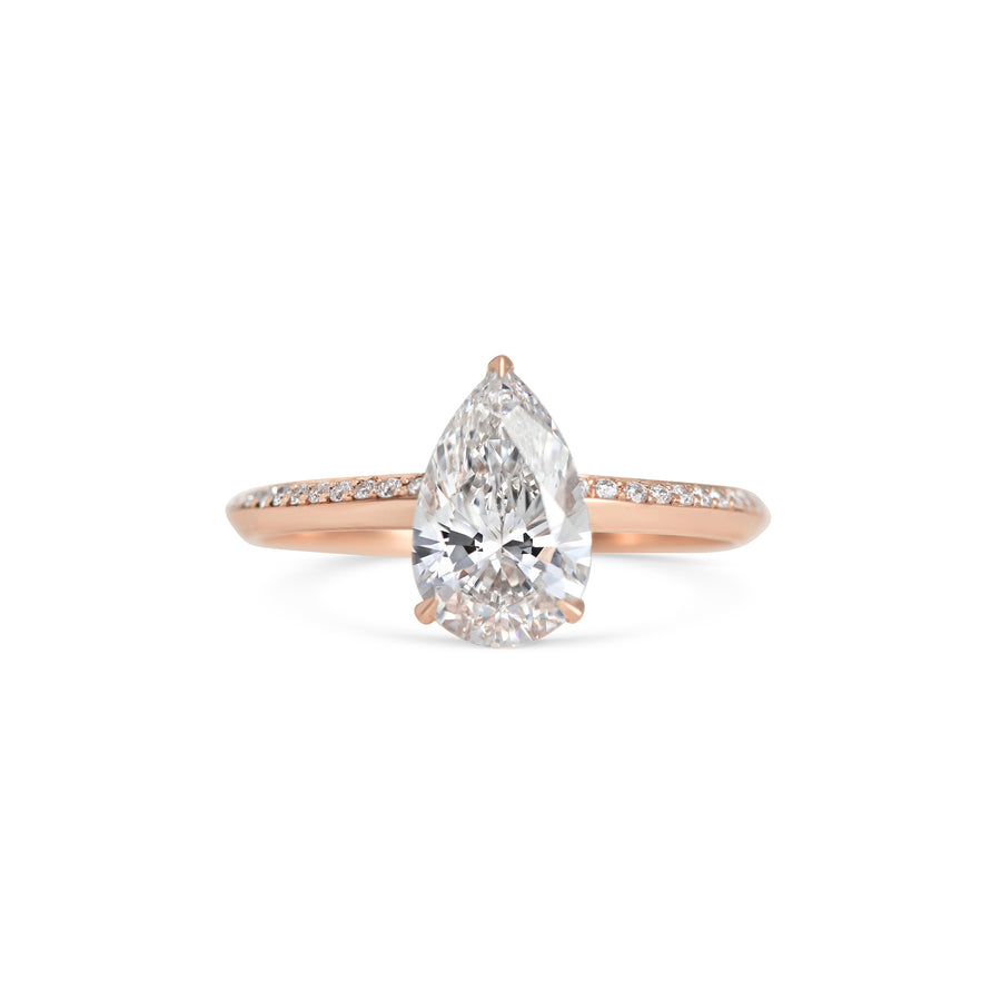 The Lyra Ring with Diamonds - Pear Cut by East London jeweller Rachel Boston | Discover our collections of unique and timeless engagement rings, wedding rings, and modern fine jewellery. - Rachel Boston Jewellery