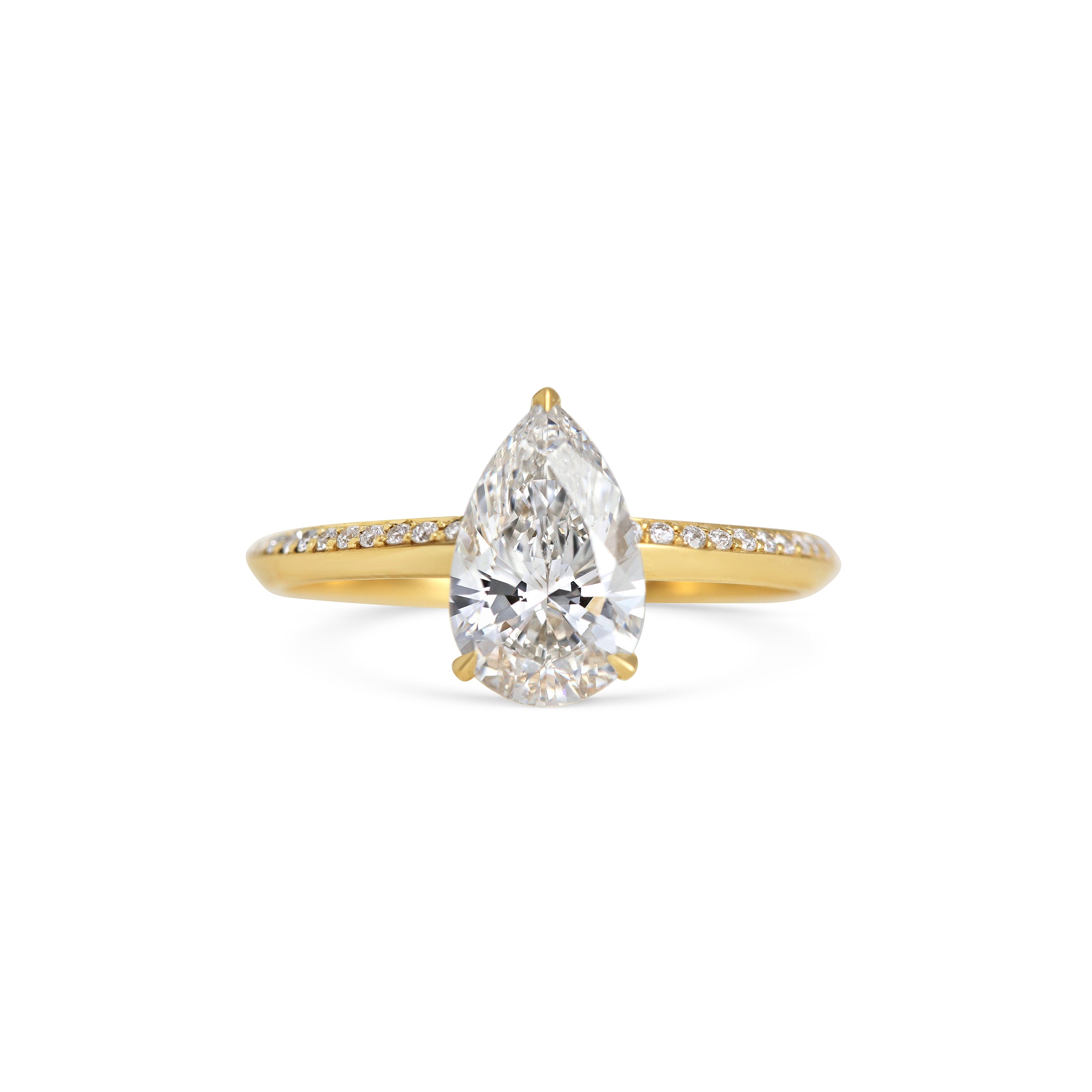 The Lyra Ring with Diamonds - Pear Cut by East London jeweller Rachel Boston | Discover our collections of unique and timeless engagement rings, wedding rings, and modern fine jewellery.