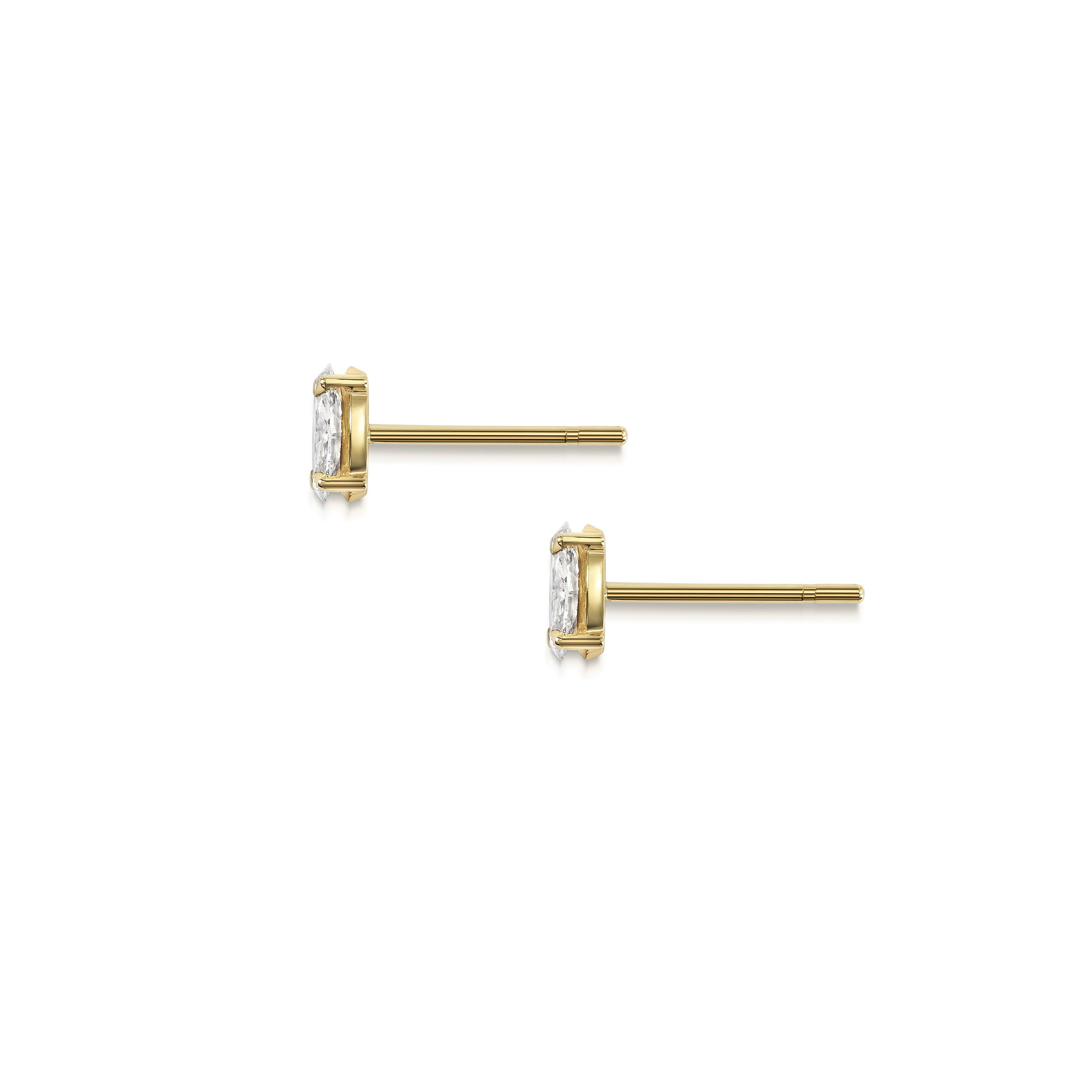 The Marquise Diamond Stud Earrings by East London jeweller Rachel Boston | Discover our collections of unique and timeless engagement rings, wedding rings, and modern fine jewellery.
