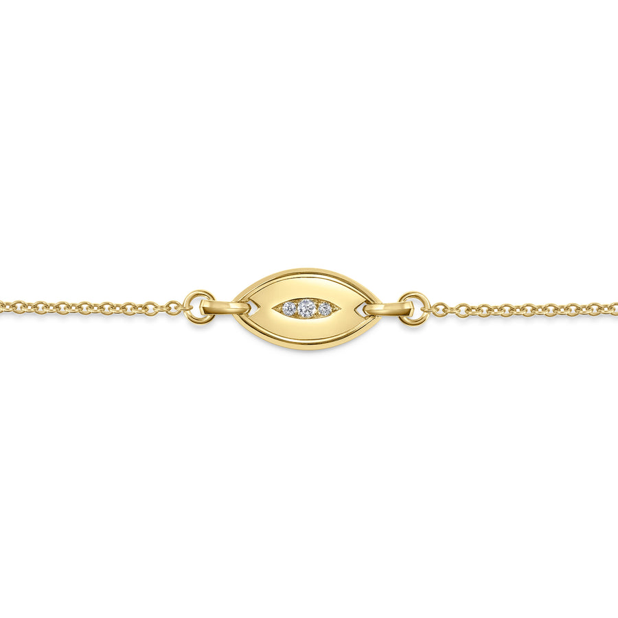 The Marquise Tag Bracelet by East London jeweller Rachel Boston | Discover our collections of unique and timeless engagement rings, wedding rings, and modern fine jewellery. - Rachel Boston Jewellery