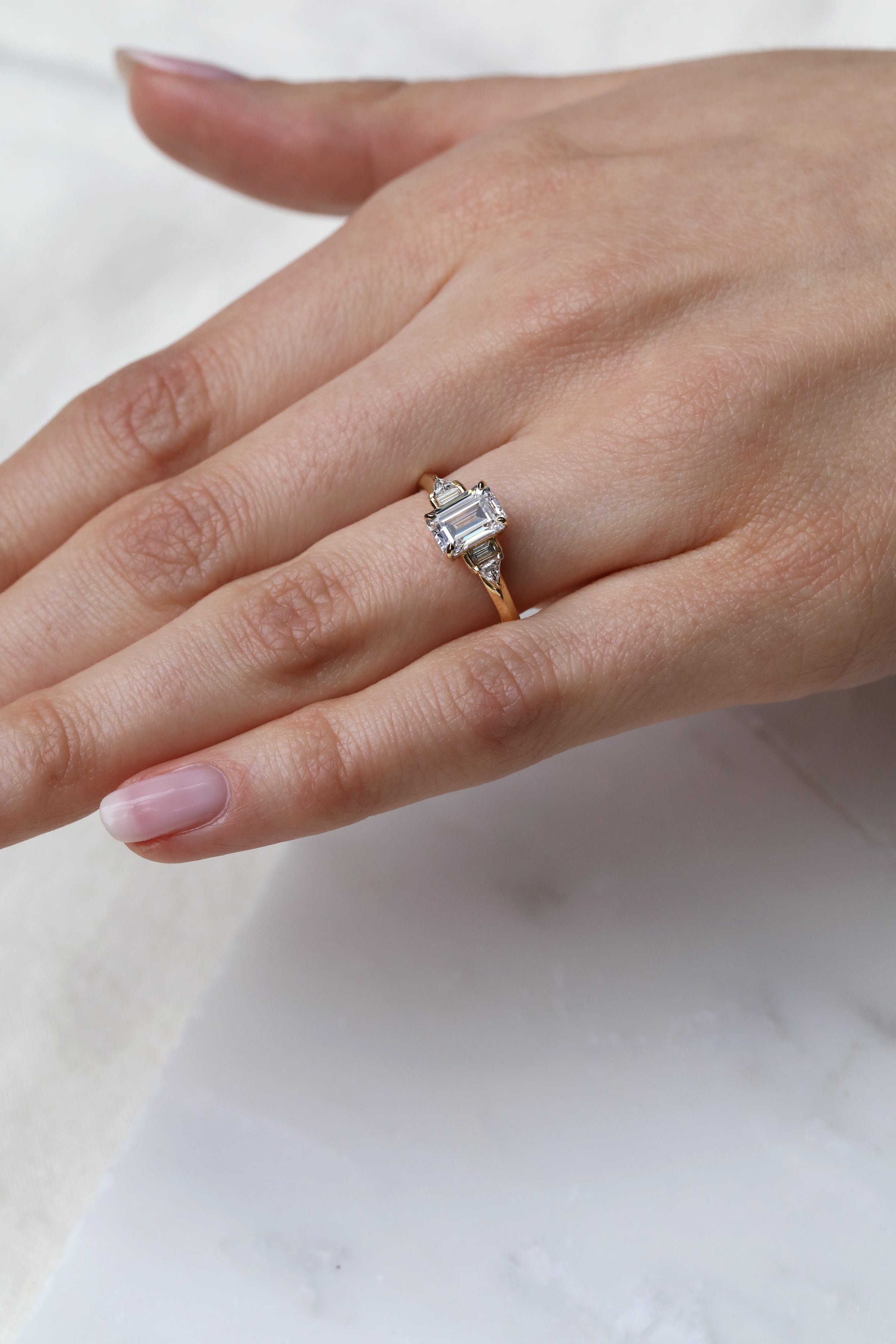 The Maude Ring by East London jeweller Rachel Boston | Discover our collections of unique and timeless engagement rings, wedding rings, and modern fine jewellery.