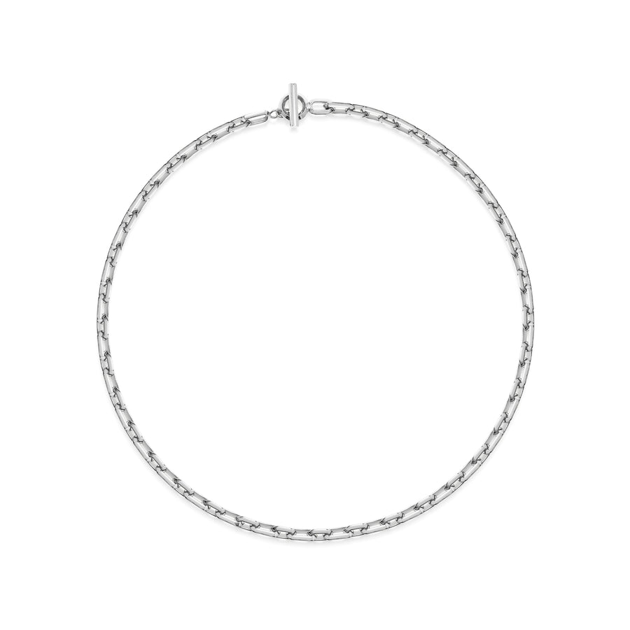 The Medium Knife Edge Necklace by East London jeweller Rachel Boston | Discover our collections of unique and timeless engagement rings, wedding rings, and modern fine jewellery. - Rachel Boston Jewellery