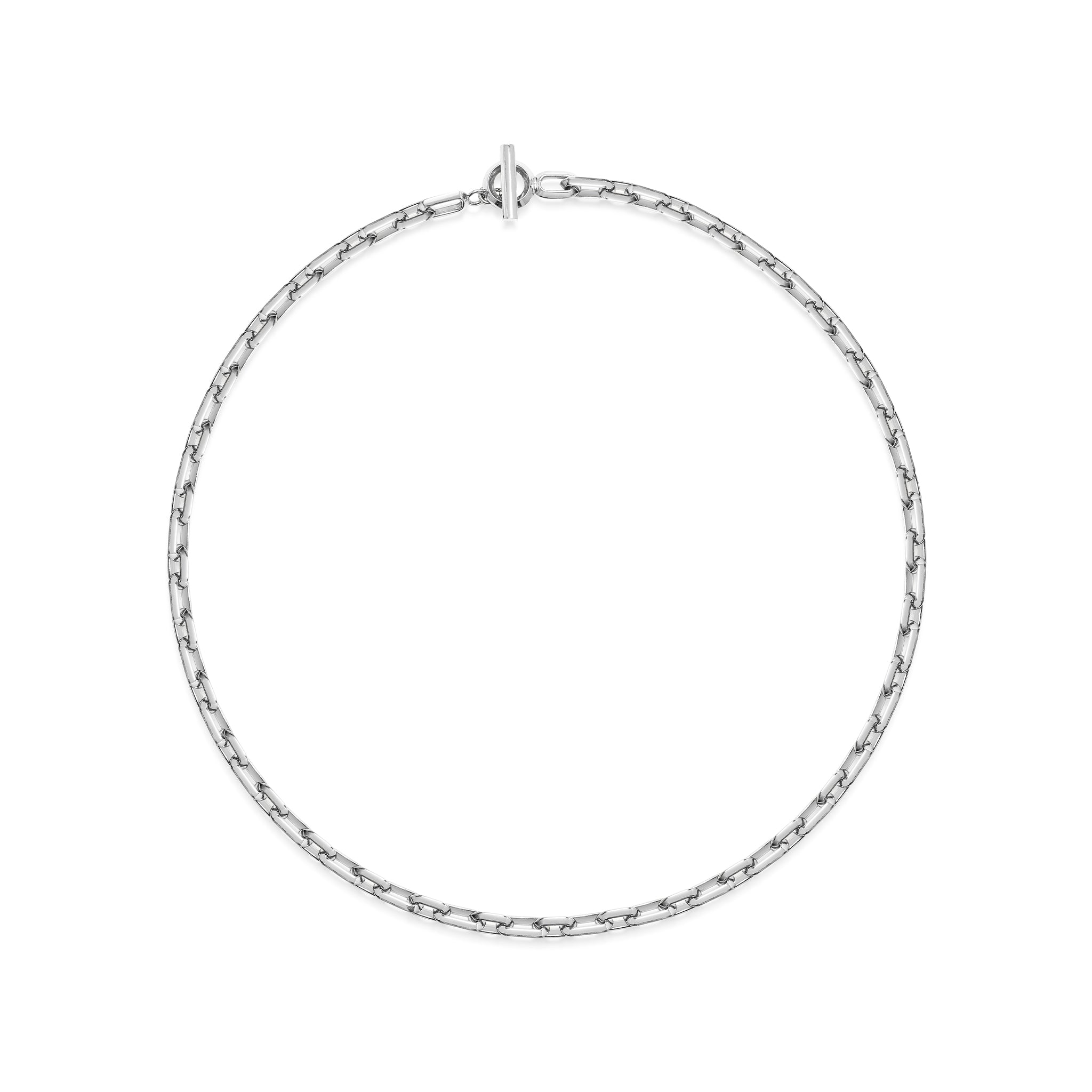 The Medium Knife Edge Necklace by East London jeweller Rachel Boston | Discover our collections of unique and timeless engagement rings, wedding rings, and modern fine jewellery.