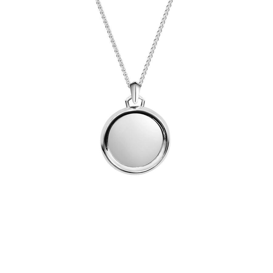 The Memento Medallion by East London jeweller Rachel Boston | Discover our collections of unique and timeless engagement rings, wedding rings, and modern fine jewellery. - Rachel Boston Jewellery