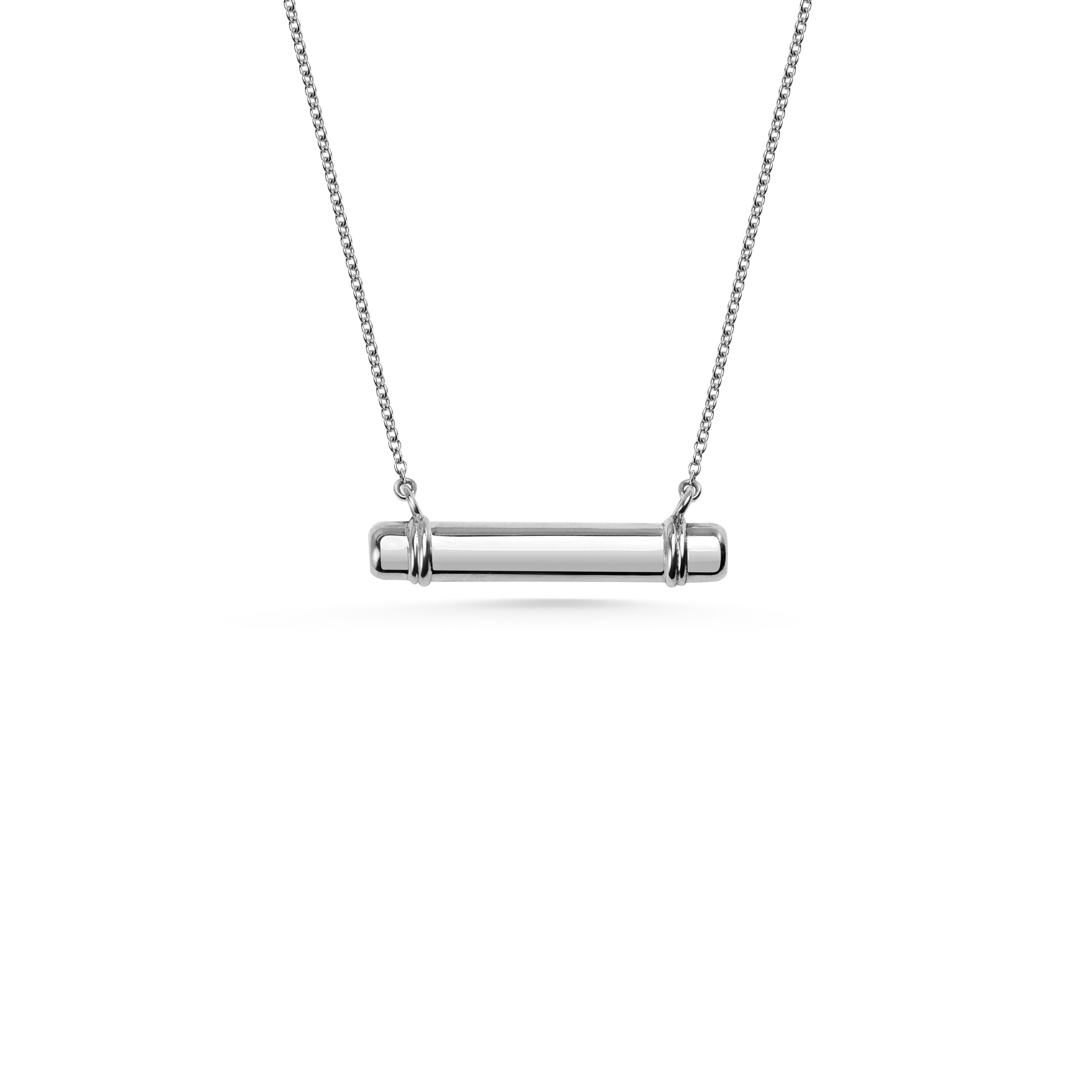 The Memento Necklace by East London jeweller Rachel Boston | Discover our collections of unique and timeless engagement rings, wedding rings, and modern fine jewellery.