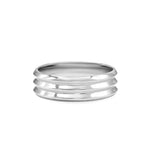 Triple Edge Wedding Band - Wide