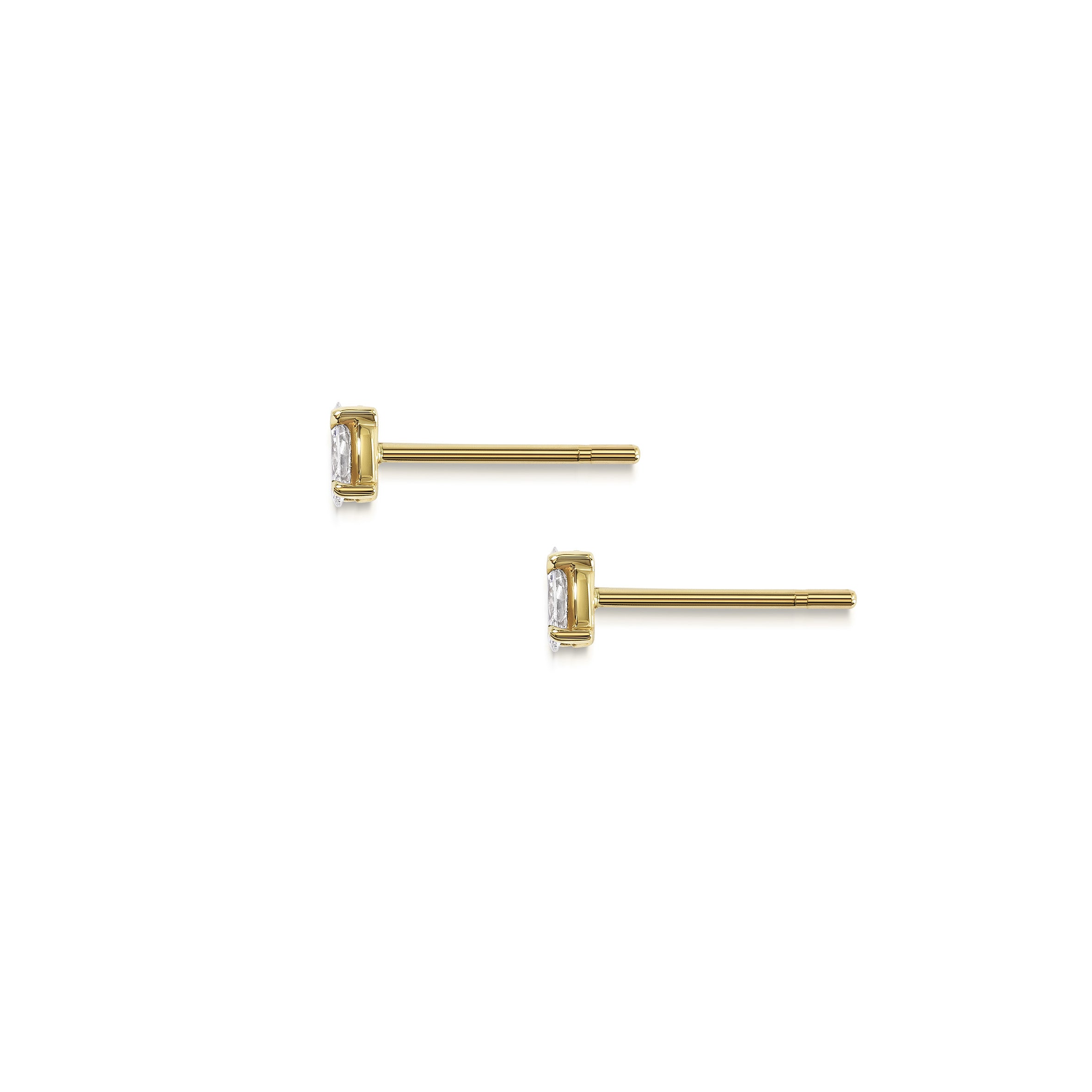 The Mini Marquise Diamond Stud Earrings by East London jeweller Rachel Boston | Discover our collections of unique and timeless engagement rings, wedding rings, and modern fine jewellery.