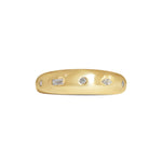 Mixed Diamond Bombe Ring - Matte Finish