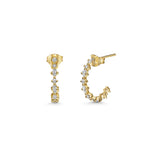 MIXED DIAMOND HOOP EARRINGS