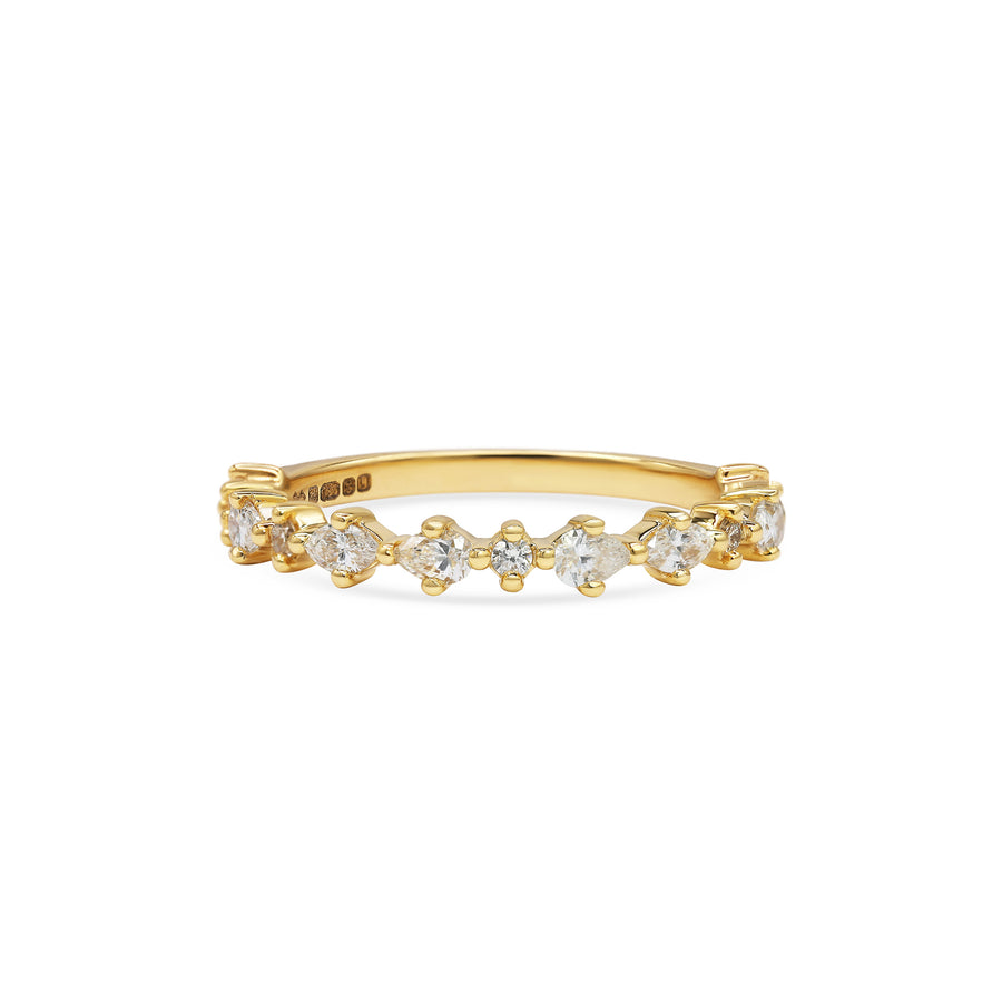 The Mixed Diamond Wedding Band by East London jeweller Rachel Boston | Discover our collections of unique and timeless engagement rings, wedding rings, and modern fine jewellery. - Rachel Boston Jewellery