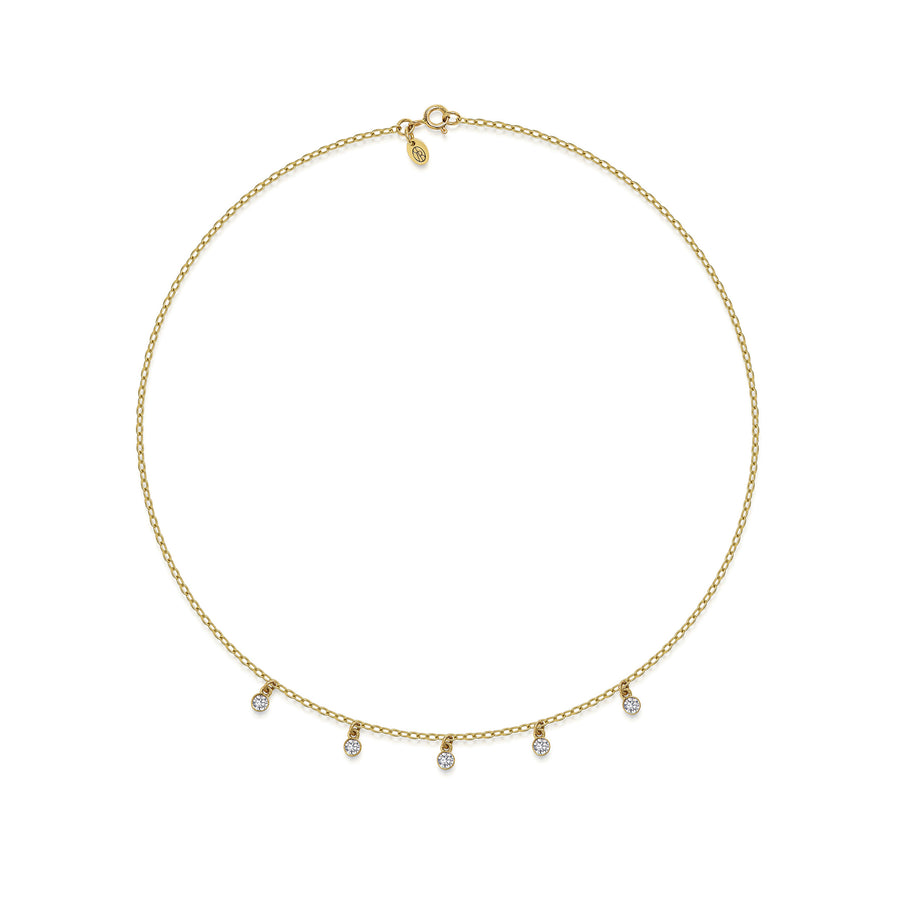The MULTI DROPLET DIAMOND NECKLACE by East London jeweller Rachel Boston | Discover our collections of unique and timeless engagement rings, wedding rings, and modern fine jewellery. - Rachel Boston Jewellery