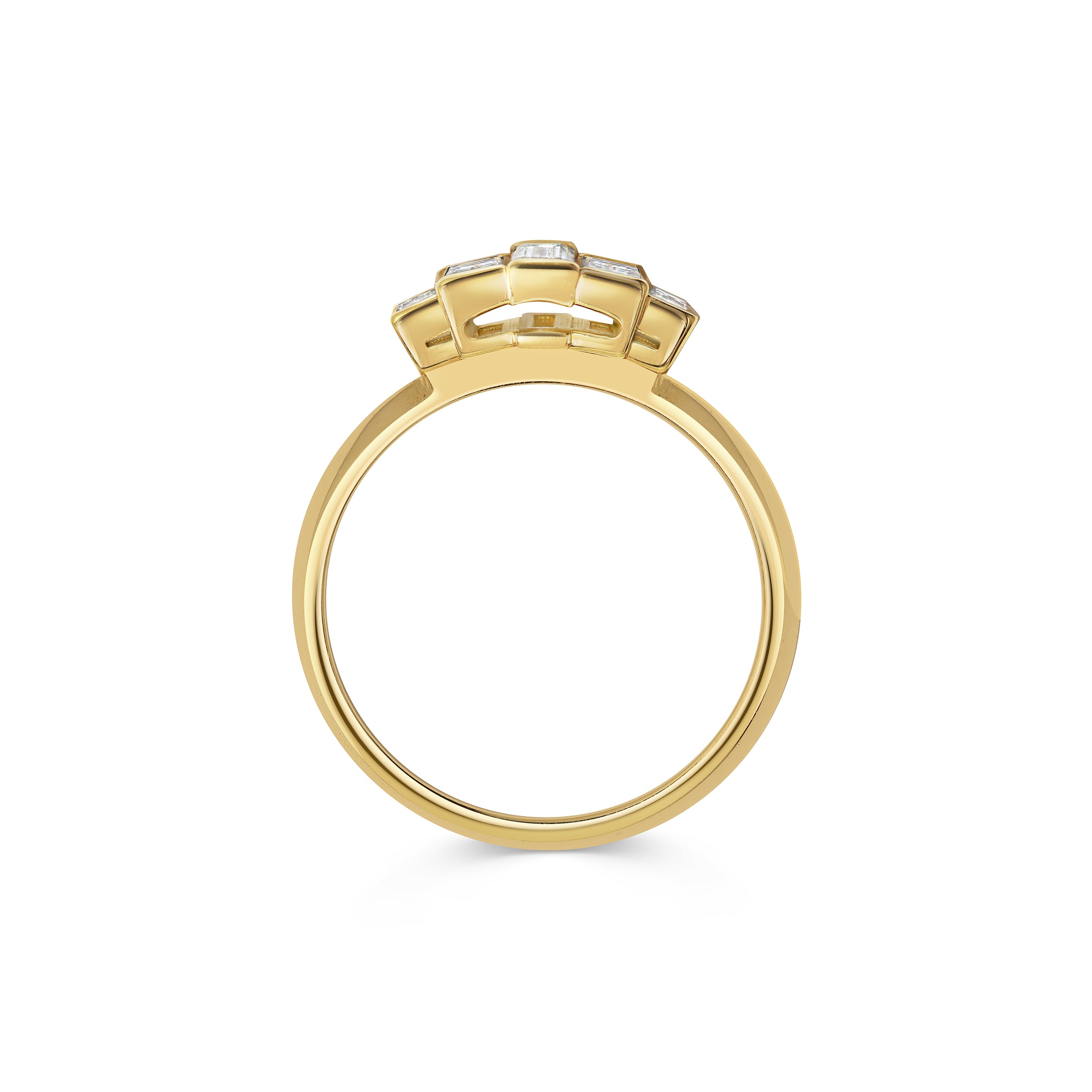 The X- Nellie Ring by East London jeweller Rachel Boston | Discover our collections of unique and timeless engagement rings, wedding rings, and modern fine jewellery.