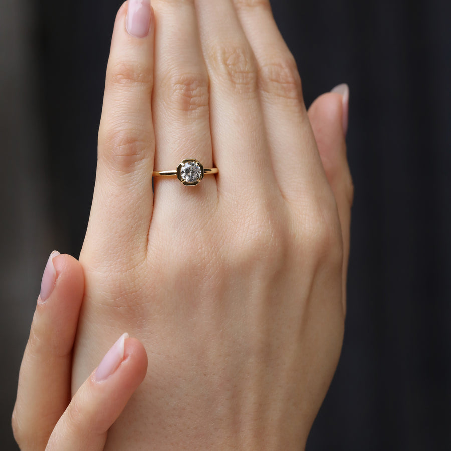 The Nora Ring by East London jeweller Rachel Boston | Discover our collections of unique and timeless engagement rings, wedding rings, and modern fine jewellery. - Rachel Boston Jewellery