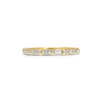 Octagon Baguette Diamond Wedding Band