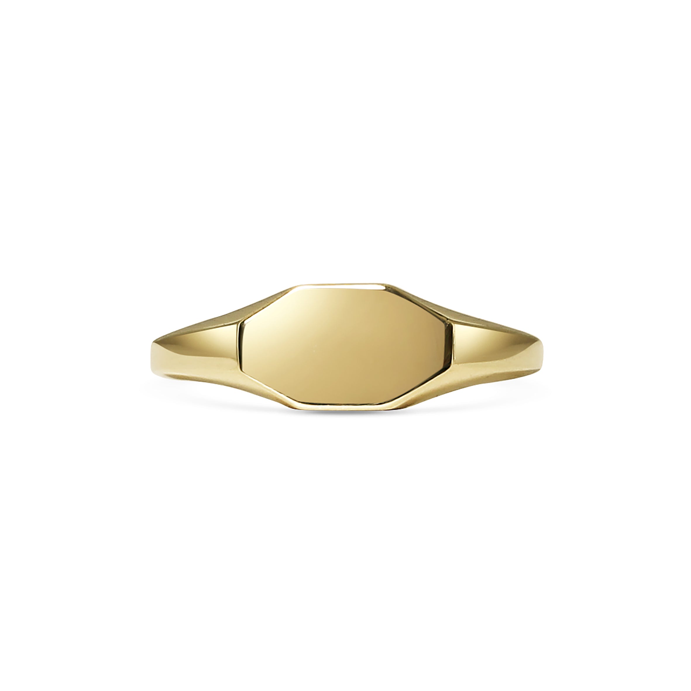 The Octagon Signet Ring by East London jeweller Rachel Boston | Discover our collections of unique and timeless engagement rings, wedding rings, and modern fine jewellery.