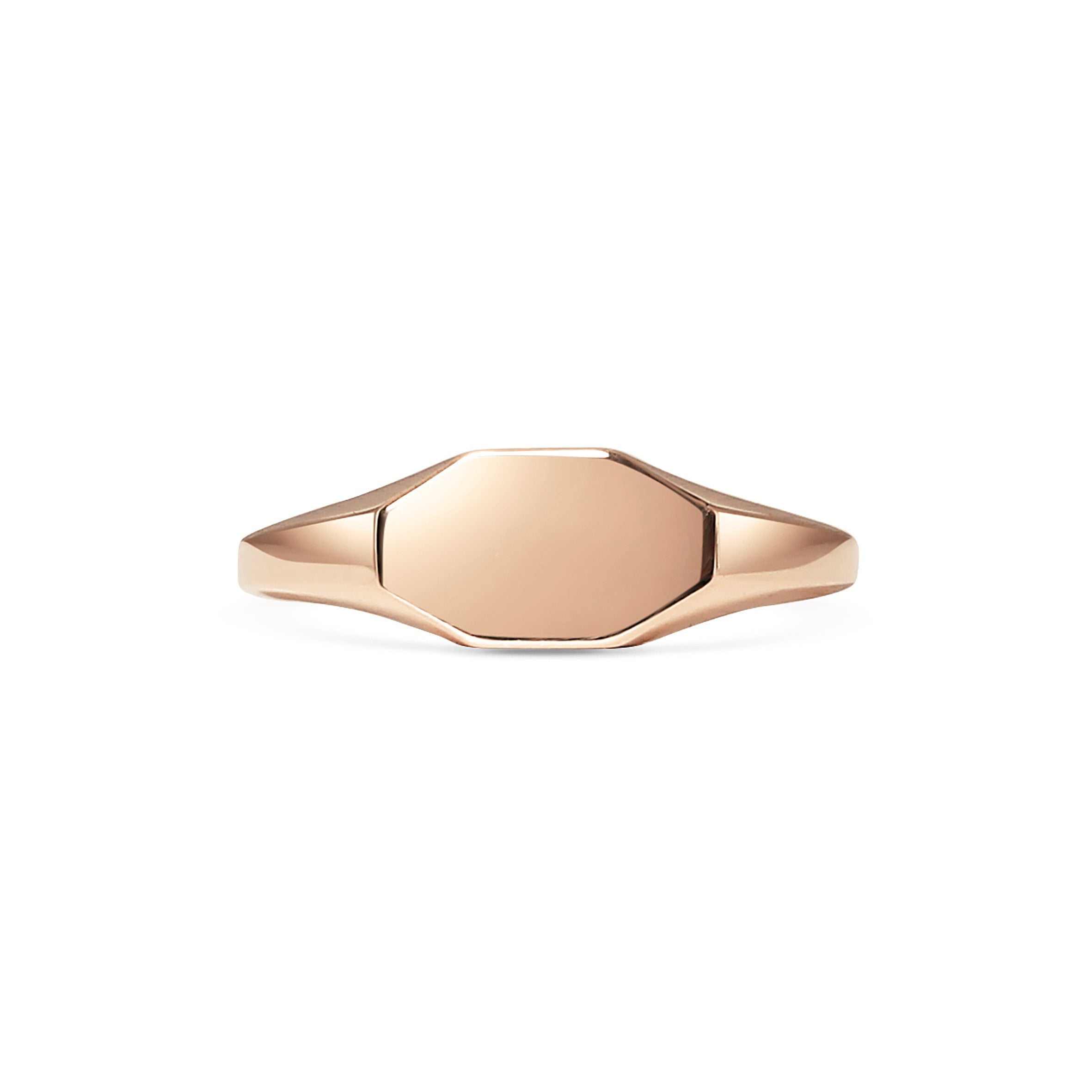 The Octagon Signet Ring by East London jeweller Rachel Boston | Discover our collections of unique and timeless engagement rings, wedding rings, and modern fine jewellery.