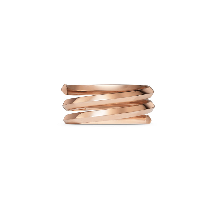 The Open Knife Edge Twist Ring by East London jeweller Rachel Boston | Discover our collections of unique and timeless engagement rings, wedding rings, and modern fine jewellery. - Rachel Boston Jewellery