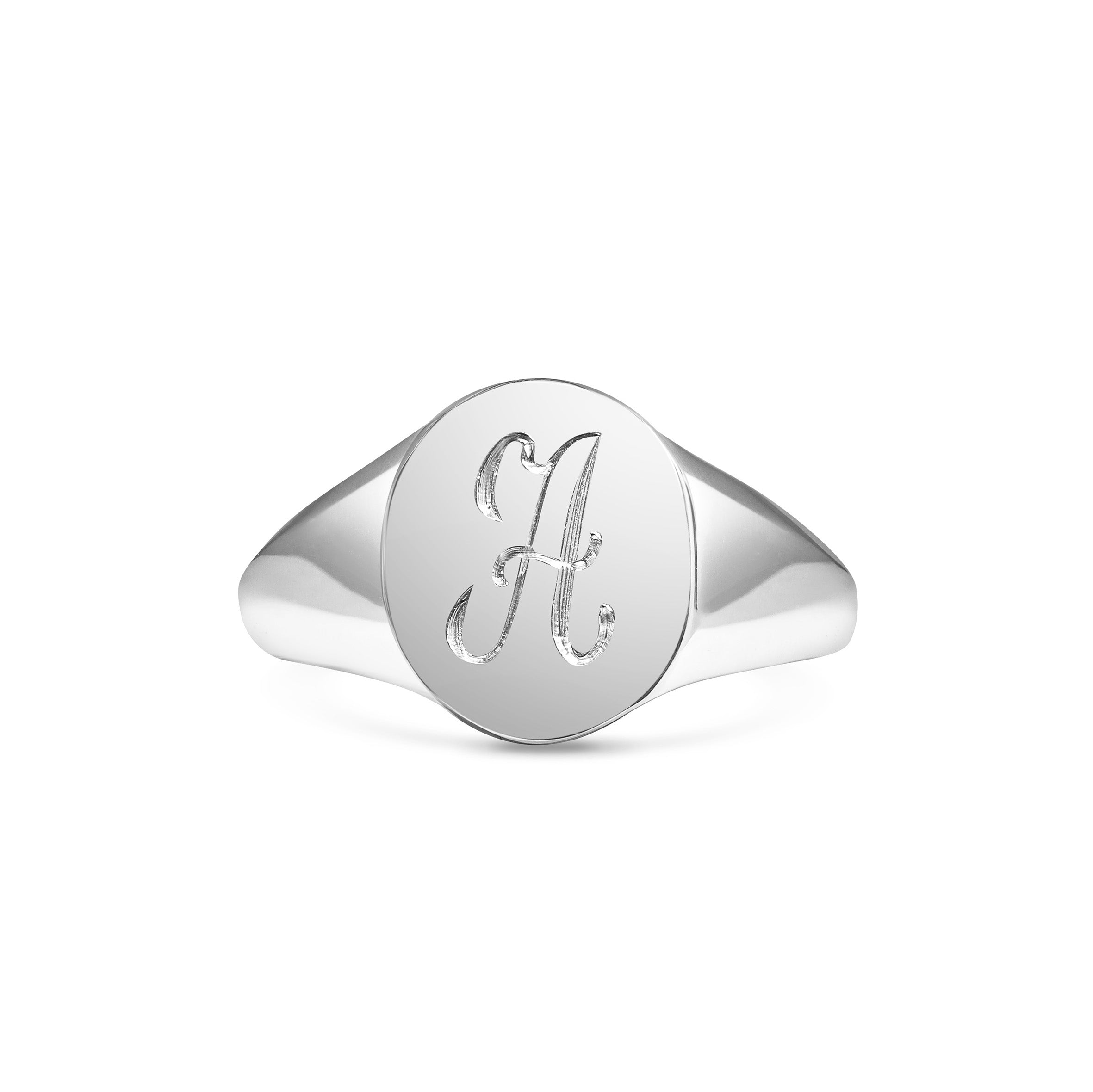The Oval Signet Ring by East London jeweller Rachel Boston | Discover our collections of unique and timeless engagement rings, wedding rings, and modern fine jewellery.