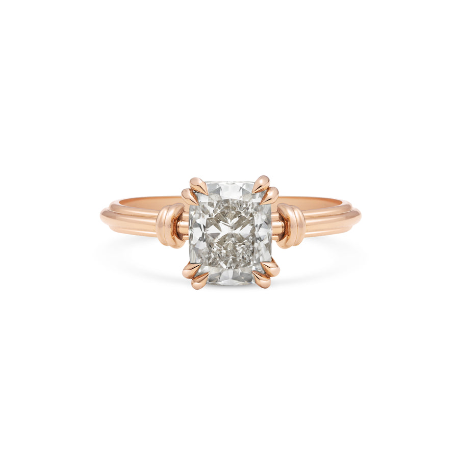 The Pascal Ring - Cushion Cut by East London jeweller Rachel Boston | Discover our collections of unique and timeless engagement rings, wedding rings, and modern fine jewellery. - Rachel Boston Jewellery