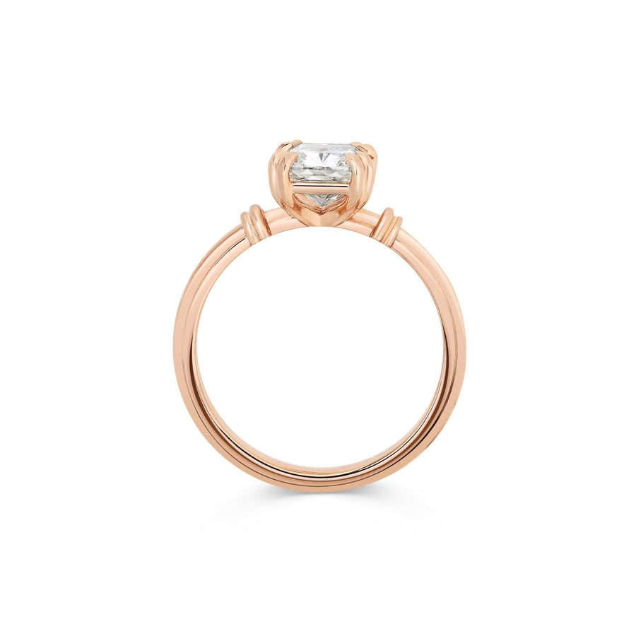 The Pascal Ring - Cushion Cut by East London jeweller Rachel Boston | Discover our collections of unique and timeless engagement rings, wedding rings, and modern fine jewellery. - Rachel Boston Jewellery