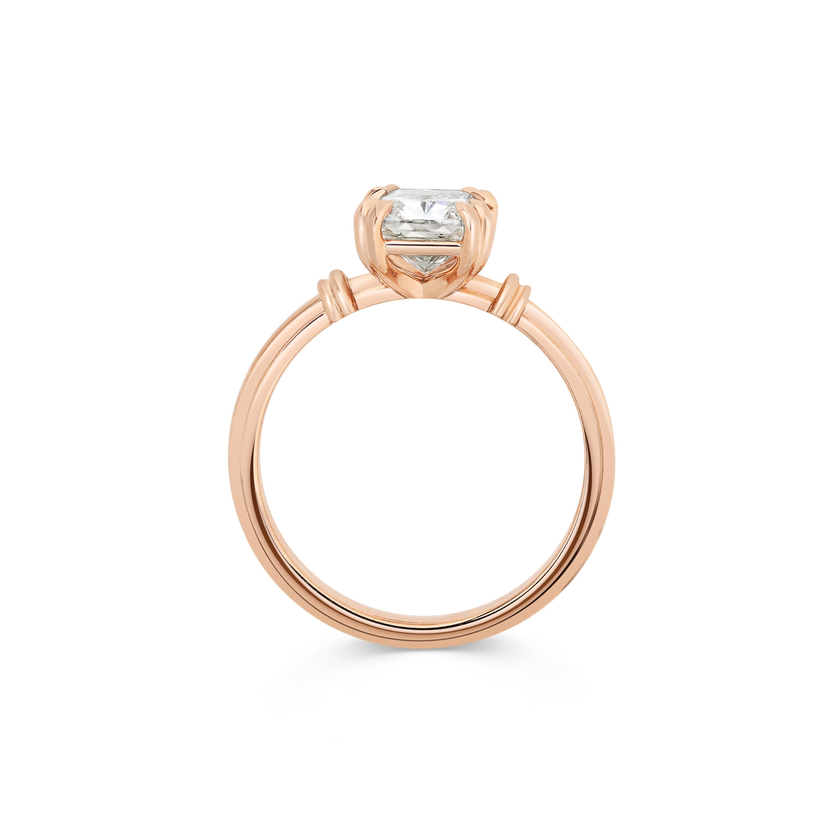 The Pascal Ring - Cushion Cut by East London jeweller Rachel Boston | Discover our collections of unique and timeless engagement rings, wedding rings, and modern fine jewellery.