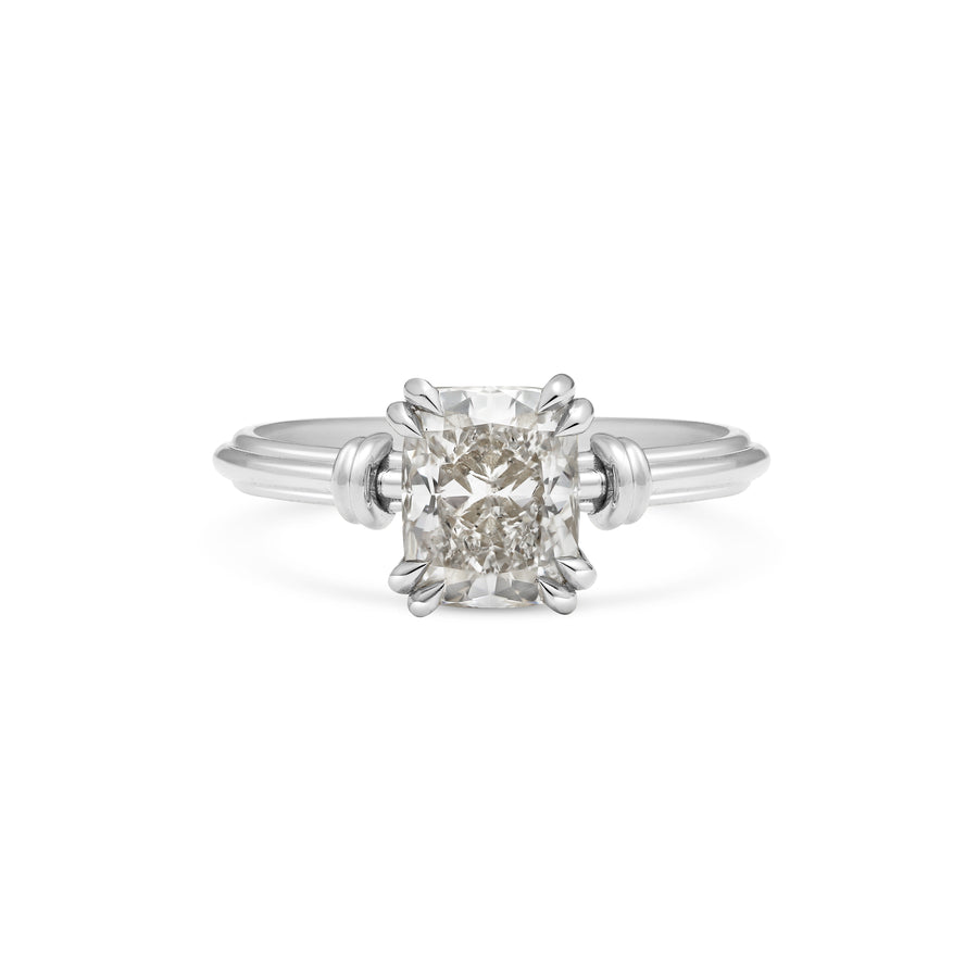 The Pascal Ring - Cushion Cut by East London jeweller Rachel Boston | Discover our collections of unique and timeless engagement rings, wedding rings, and modern fine jewellery. - Rachel Boston Jewellery