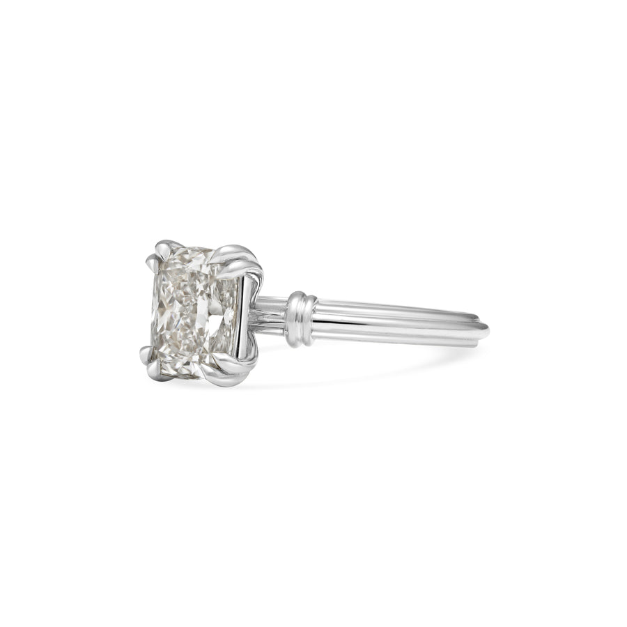 The Pascal Ring - Cushion Cut by East London jeweller Rachel Boston | Discover our collections of unique and timeless engagement rings, wedding rings, and modern fine jewellery. - Rachel Boston Jewellery