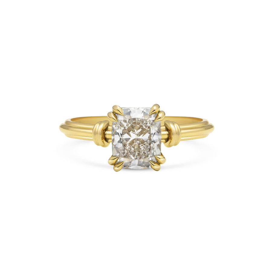 The Pascal Ring - Cushion Cut by East London jeweller Rachel Boston | Discover our collections of unique and timeless engagement rings, wedding rings, and modern fine jewellery. - Rachel Boston Jewellery