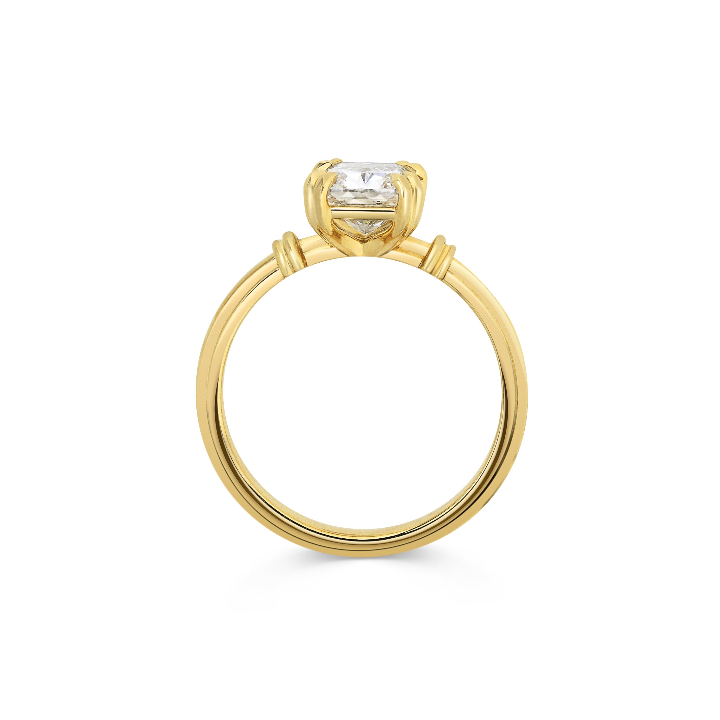 The Pascal Ring - Cushion Cut by East London jeweller Rachel Boston | Discover our collections of unique and timeless engagement rings, wedding rings, and modern fine jewellery.