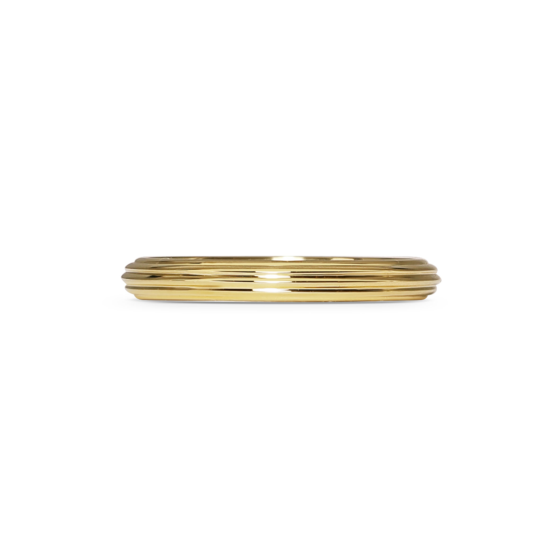 The Ridged Band - 2.5mm by East London jeweller Rachel Boston | Discover our collections of unique and timeless engagement rings, wedding rings, and modern fine jewellery.