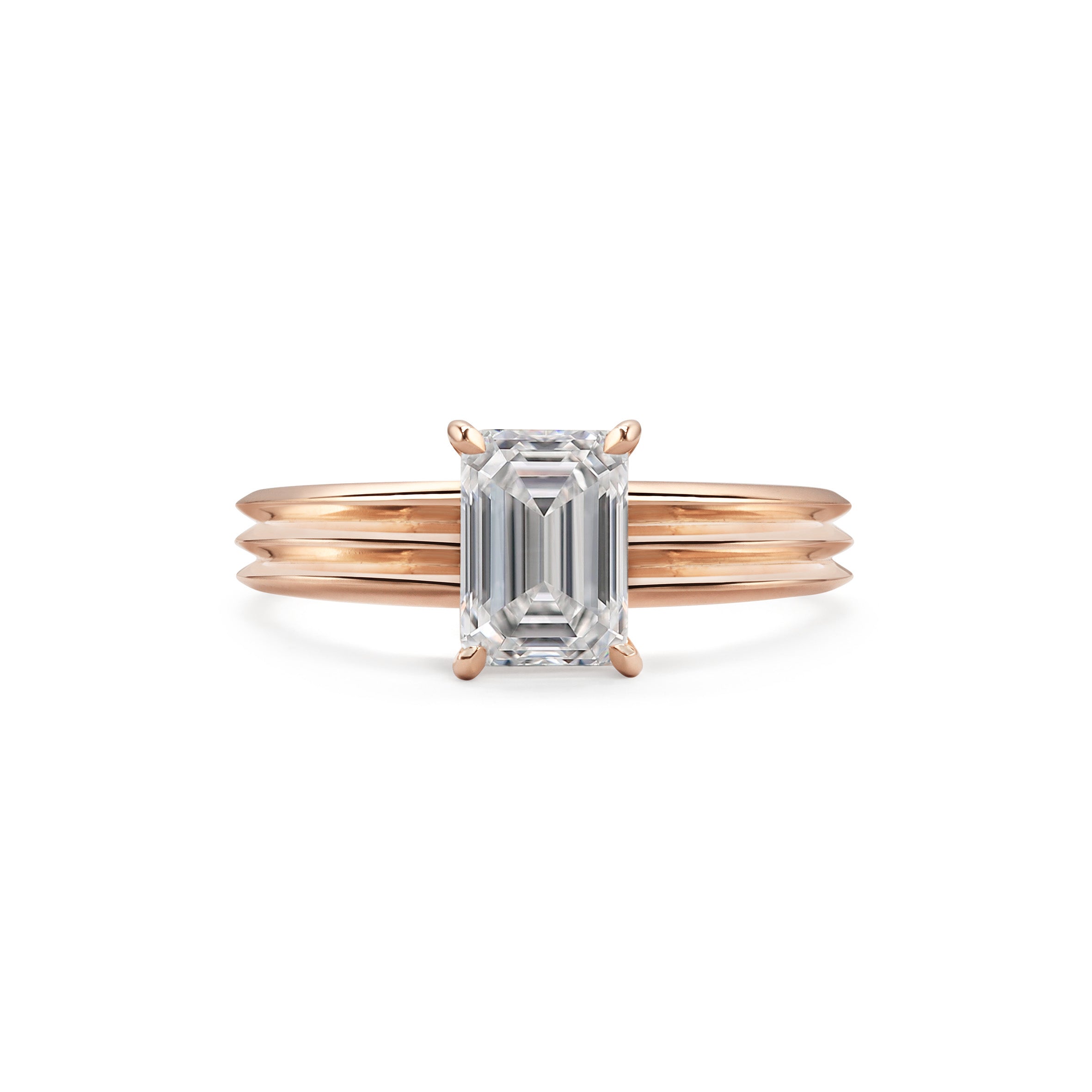 The Rosa Ring by East London jeweller Rachel Boston | Discover our collections of unique and timeless engagement rings, wedding rings, and modern fine jewellery.