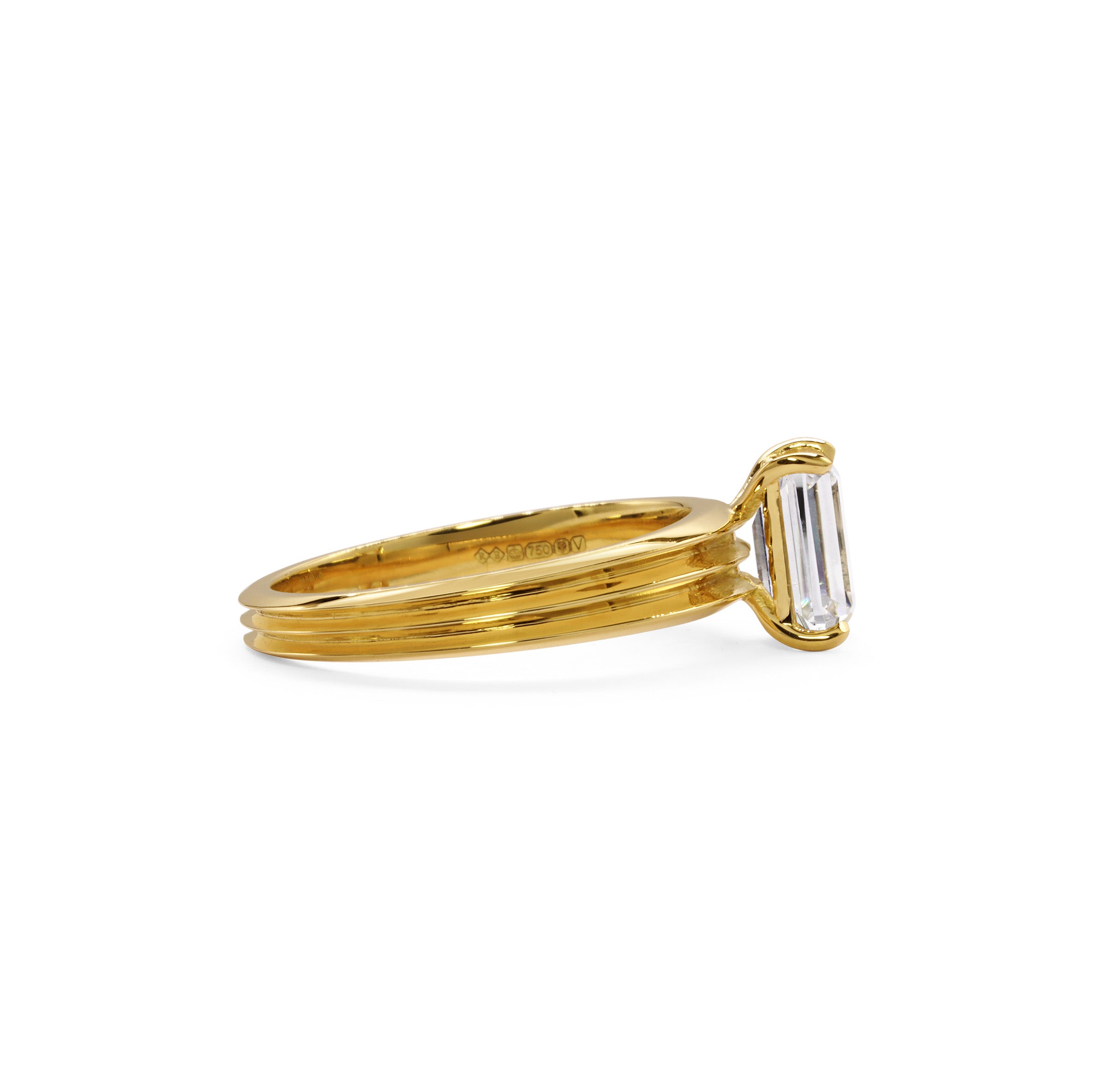The Rosa Ring by East London jeweller Rachel Boston | Discover our collections of unique and timeless engagement rings, wedding rings, and modern fine jewellery.