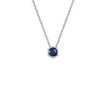 Round Sapphire Hexagon Necklace