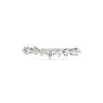 Round and Marquise Curved Diamond Wedding Band
