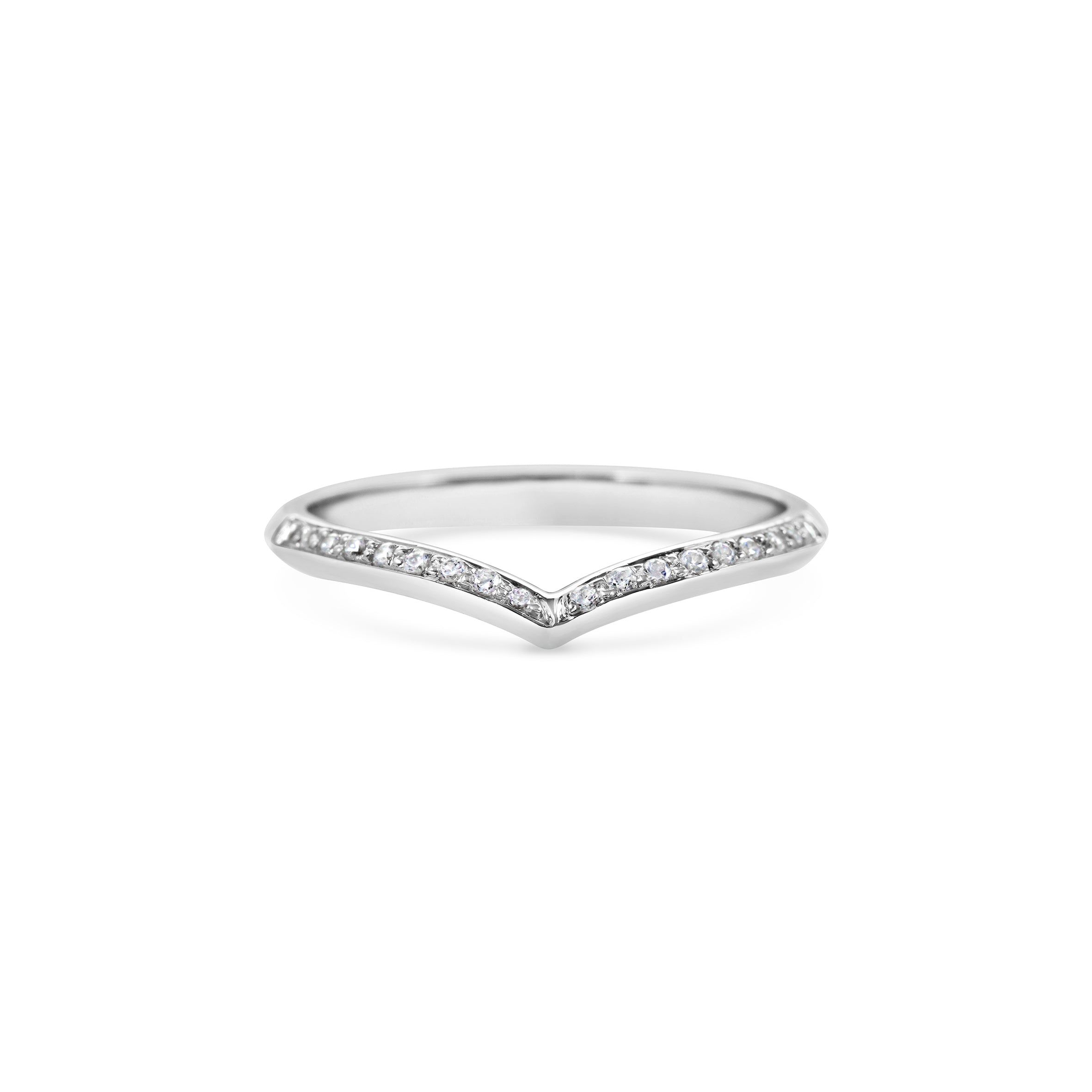 The Sagitta Diamond Band by East London jeweller Rachel Boston | Discover our collections of unique and timeless engagement rings, wedding rings, and modern fine jewellery.