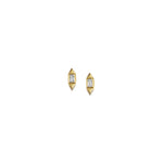 Single Baguette Deco Earrings