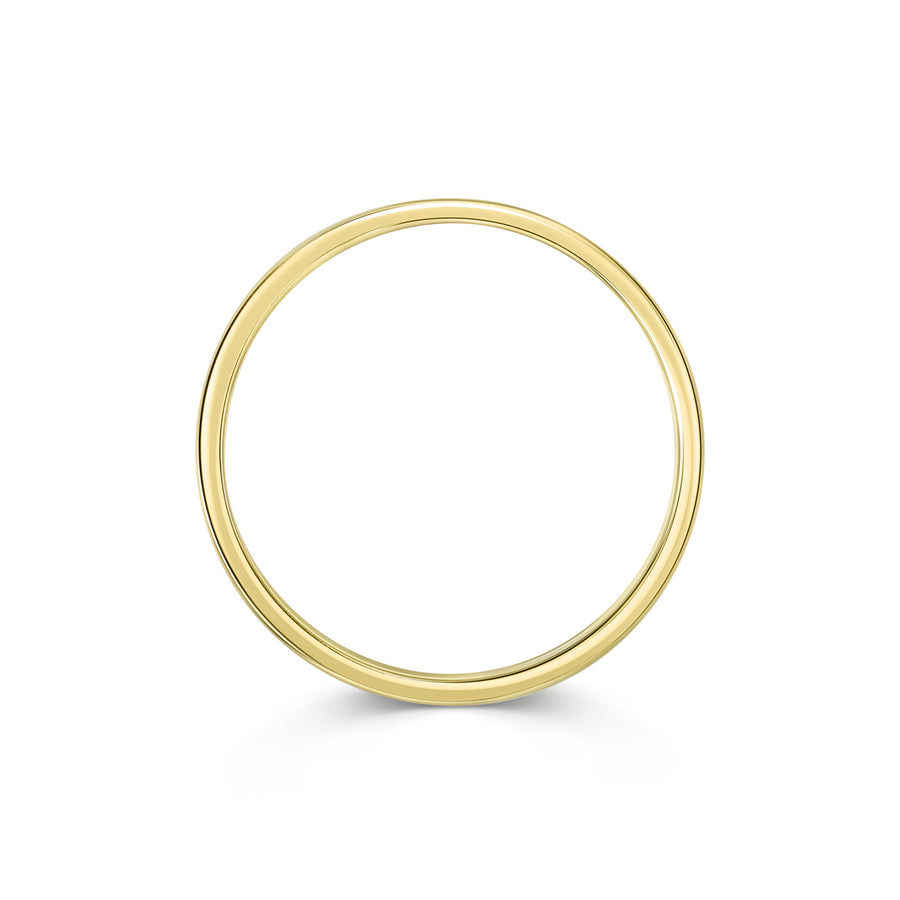 Single Baguette Diamond Flat Wedding Band - 4mm - Rachel Boston Jewellery